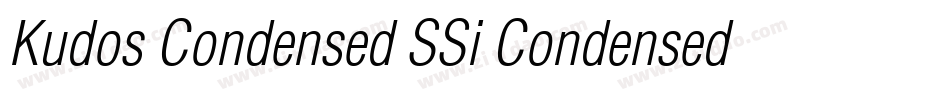 Kudos Condensed SSi Condensed Italic字体转换